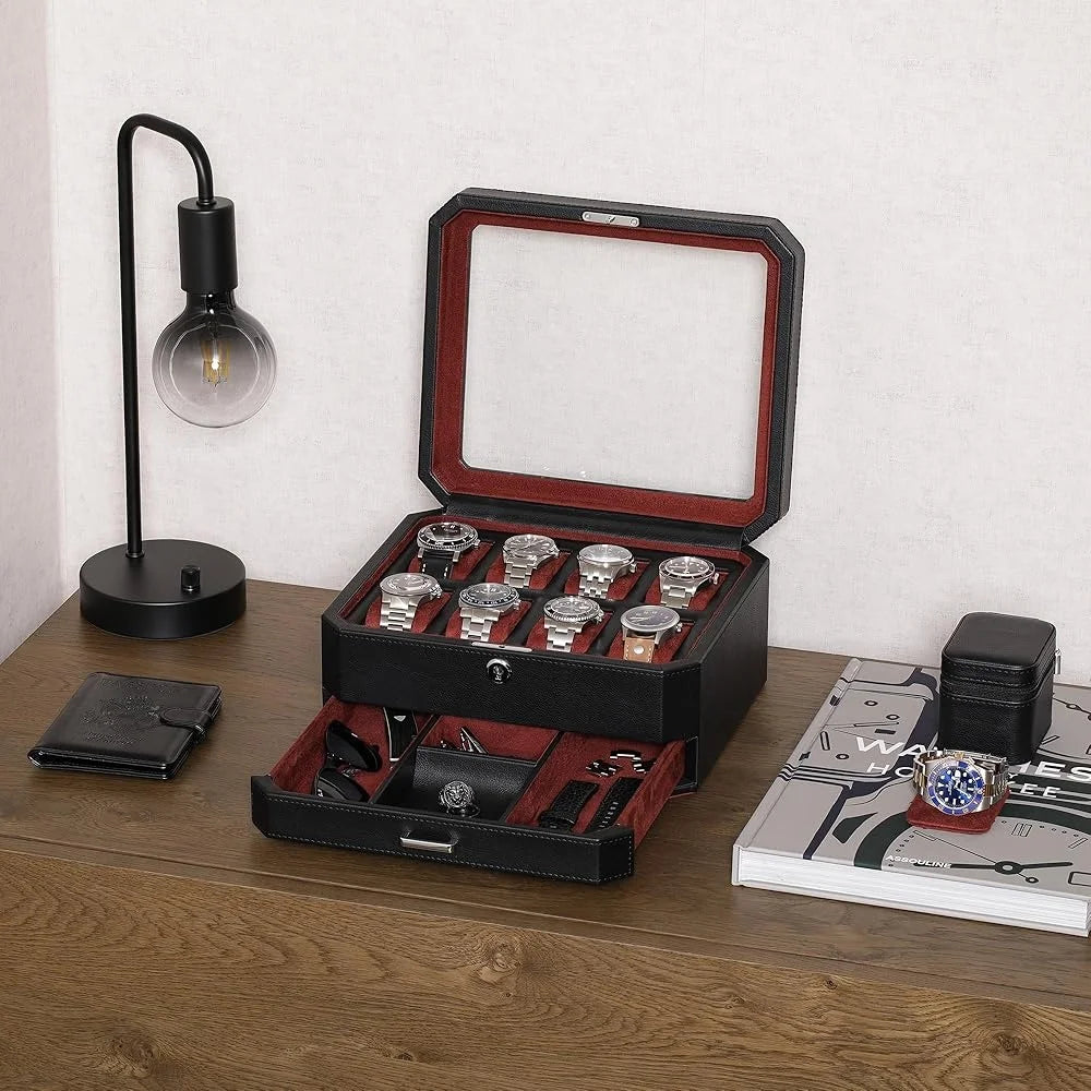 Modo Luxury Leather 8-Watch Box