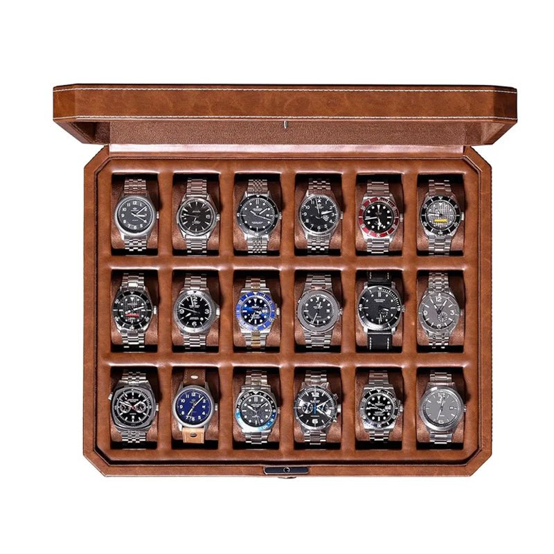 Baron Leather 18 - Watch Box - WatchMatic