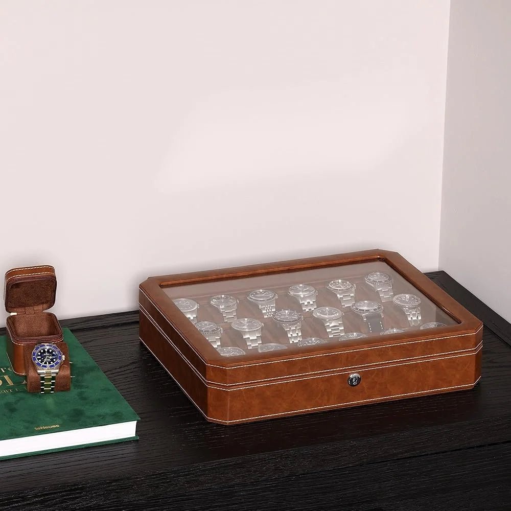 Baron Leather 18 - Watch Box - WatchMatic