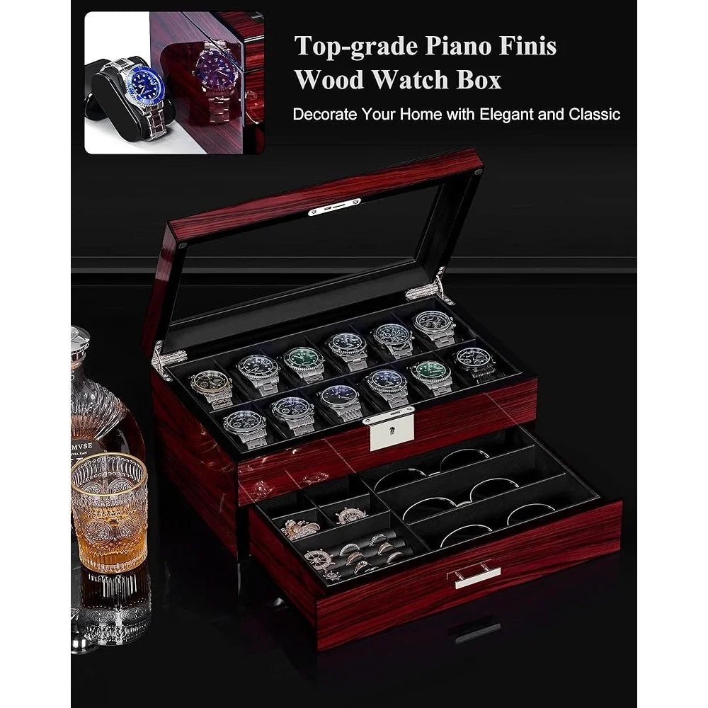 Cedro Wood 12 - Watch Box - WatchMatic