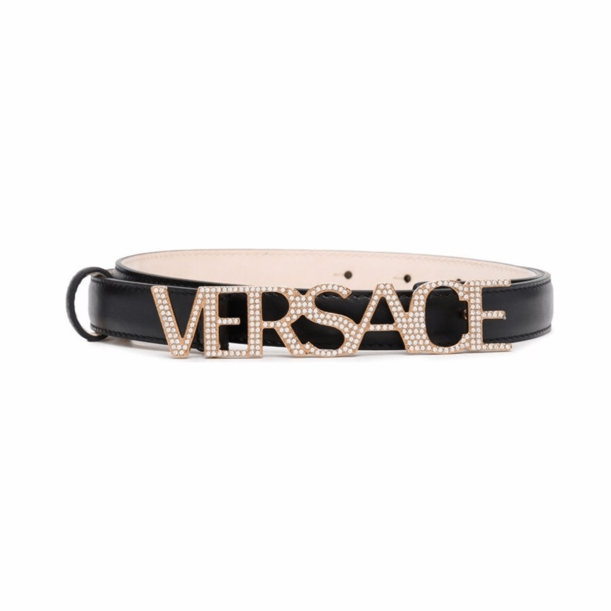 Crystal - Embellished Logo - Plaque Belt - WatchMatic