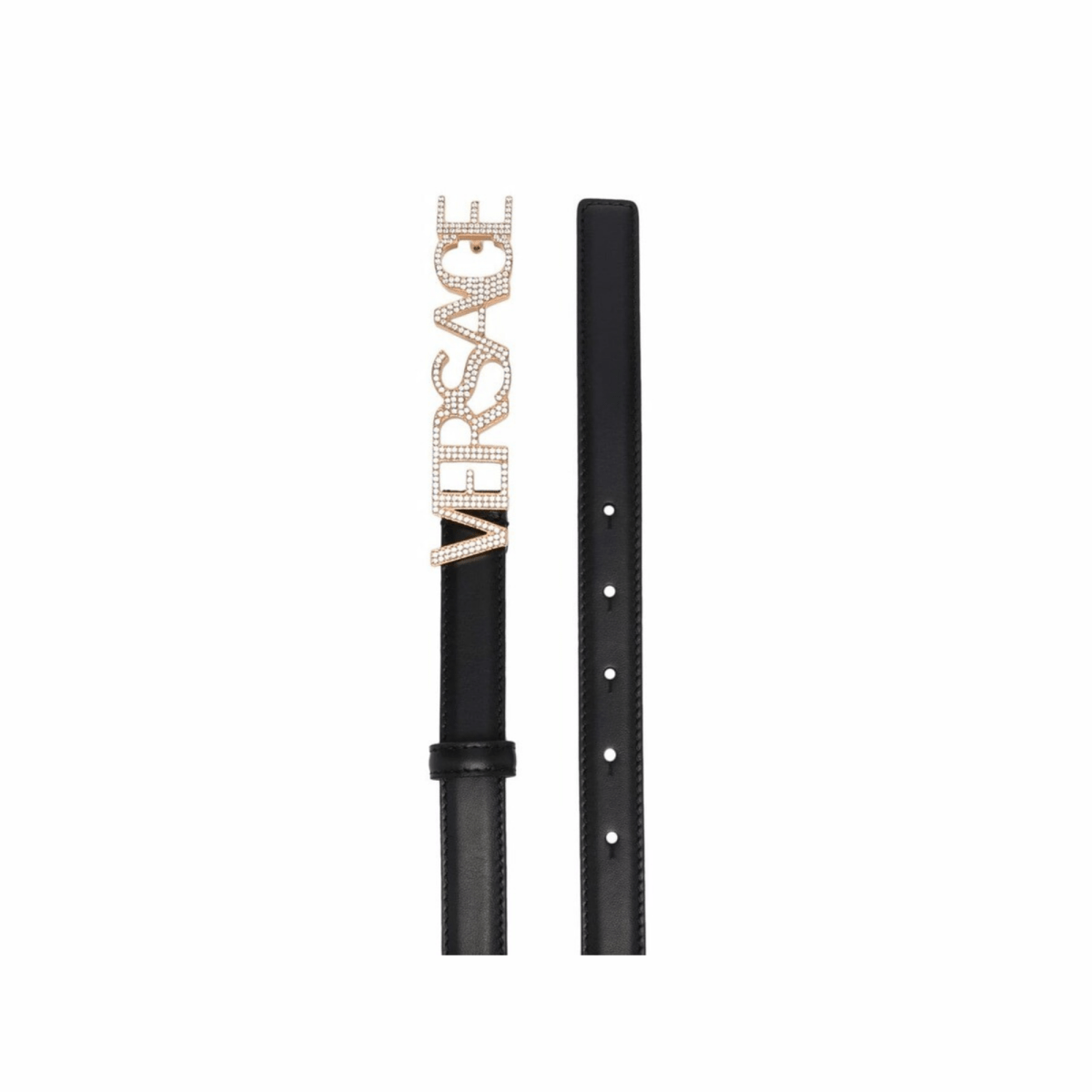 Crystal - Embellished Logo - Plaque Belt - WatchMatic