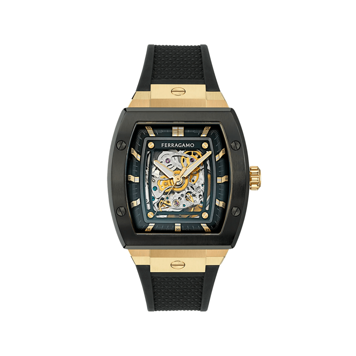 FERRAGAMO F80 Tonneau Skeleton Men's Watch SFSU00324 - WatchMatic