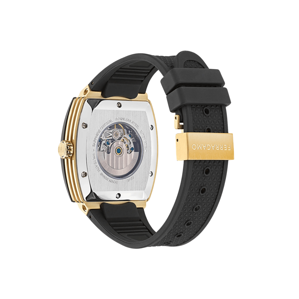 FERRAGAMO F80 Tonneau Skeleton Men's Watch SFSU00324 - WatchMatic