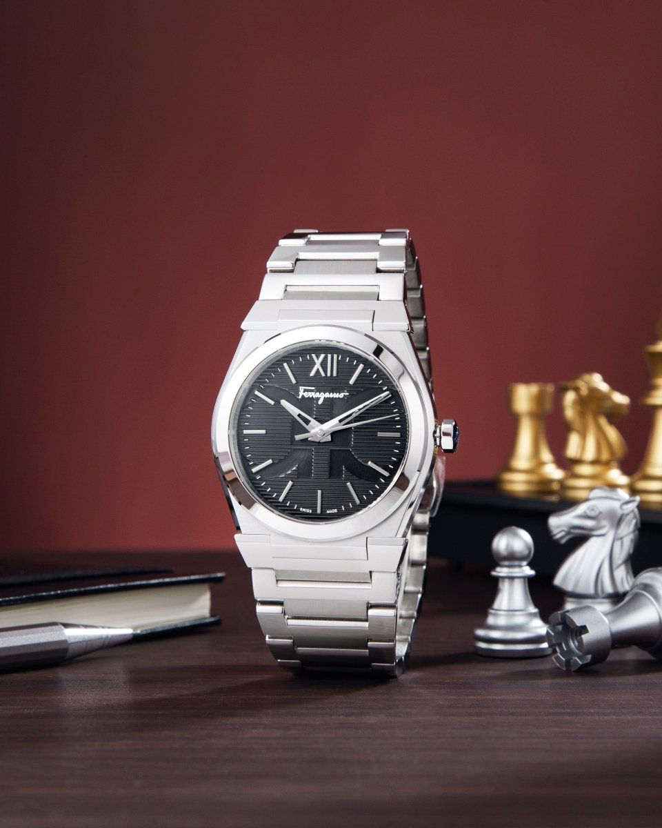 FERRAGAMO Vega Silver Men's Watch  - WatchMatic