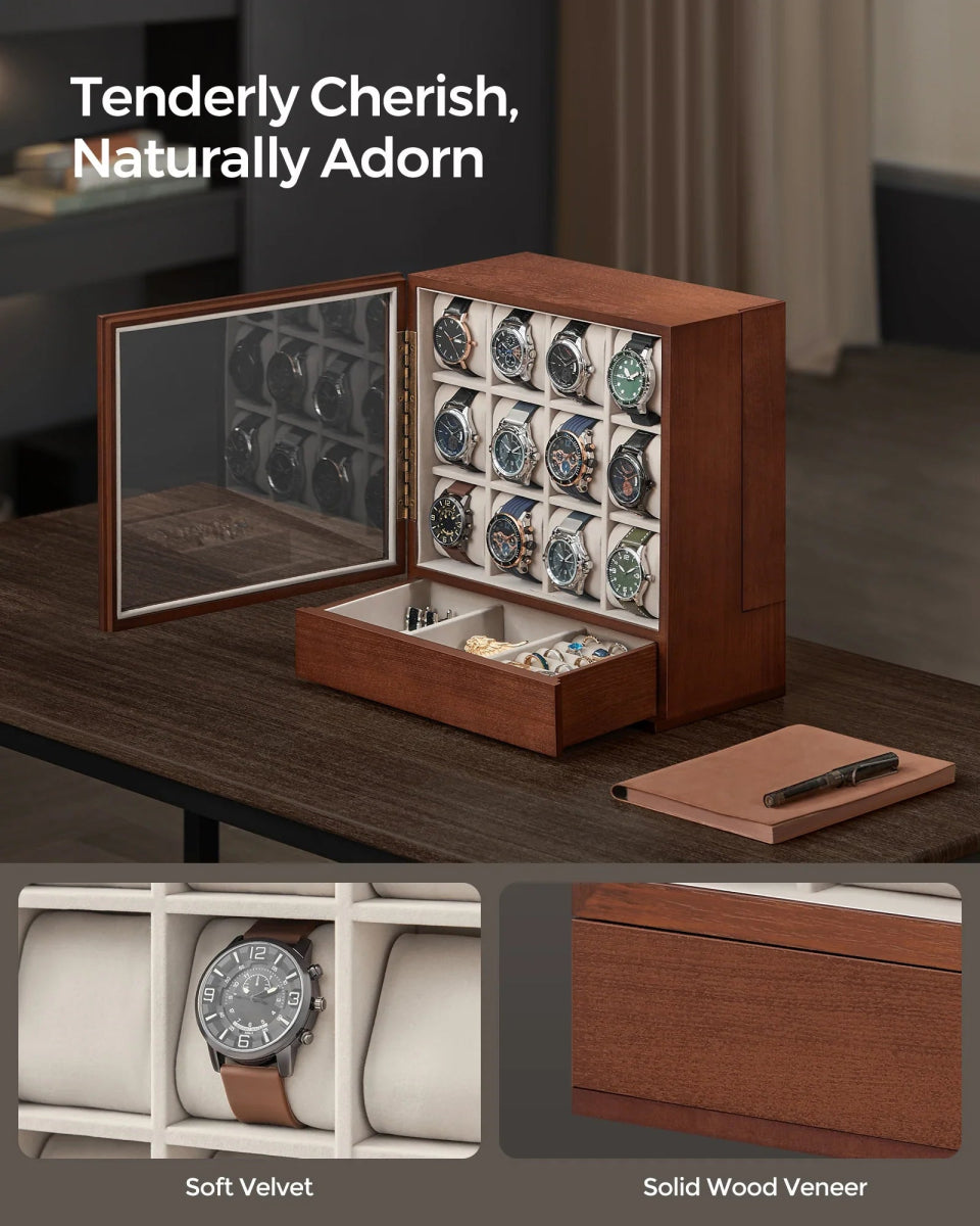 Formo Wooden 12 - Watch Box - WatchMatic