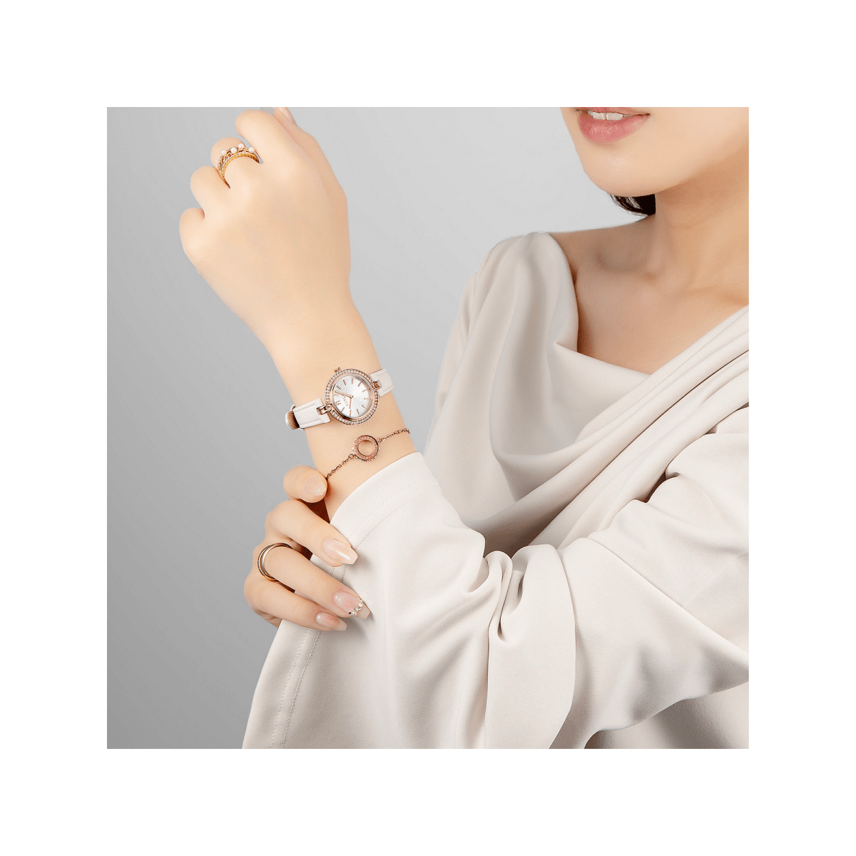 FURLA Logo Links Rose Gold Gift Set Women's Bracelet FGWJ001BU - WatchMatic