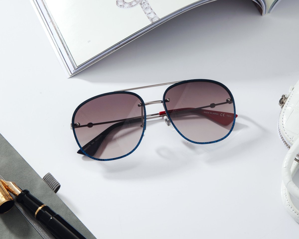 GUCCI Luxury Aviator Men's Sunglasses GG0227S - 002 - WatchMatic