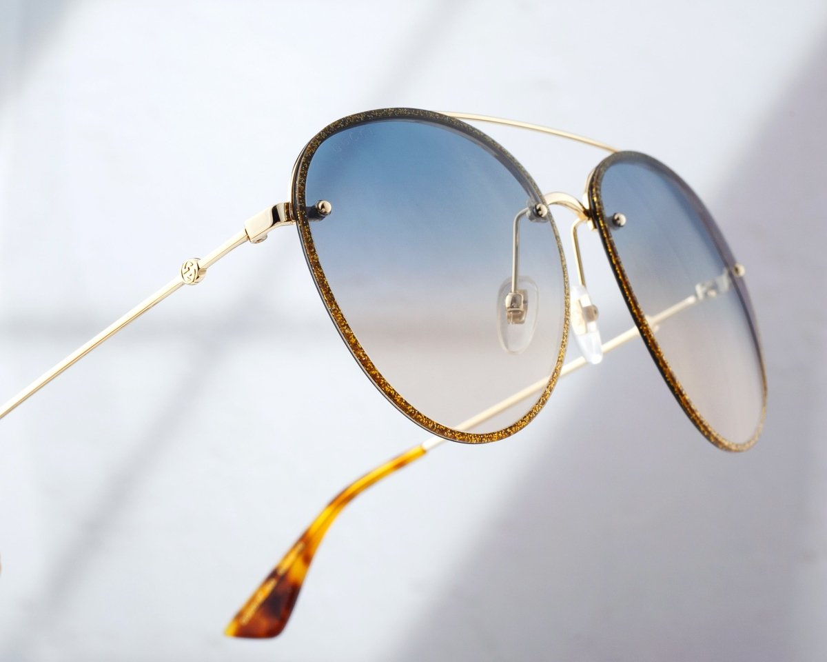 GUCCI Unisex Aviator Sunglasses GG0351S - 003 - WatchMatic