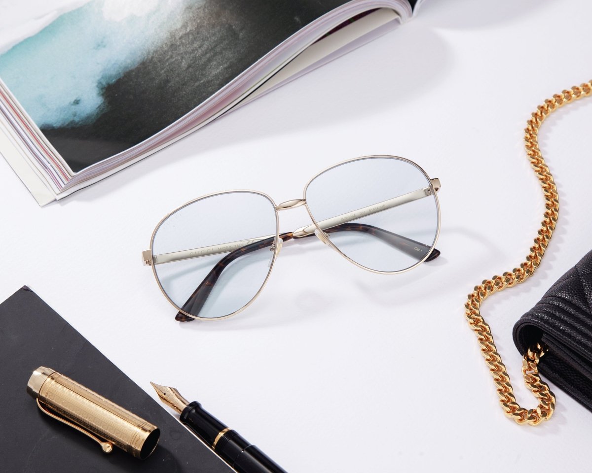 GUCCI Women's Aviator Optical Glasses GG0138S - 30001544004 - WatchMatic