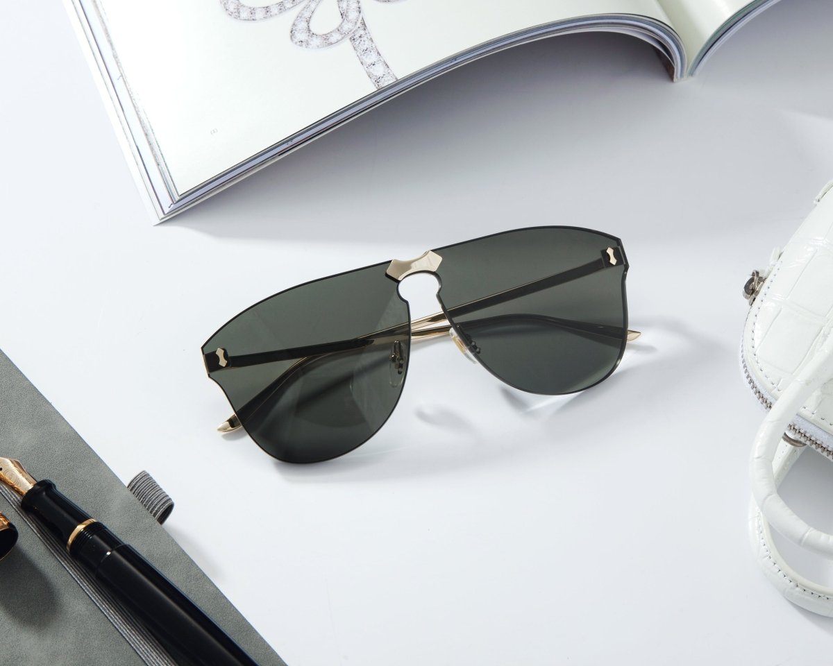 GUCCI Women's Rimless Aviator Sunglasses GG0354S - 30002877001 - WatchMatic