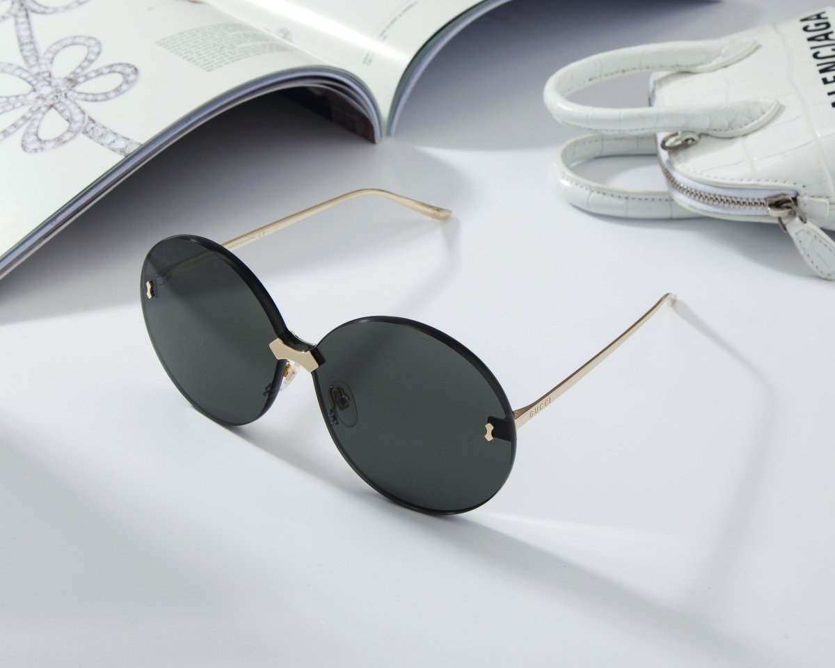 GUCCI Women's Rimless Round Sunglasses GG0353S - 30002876001 - WatchMatic