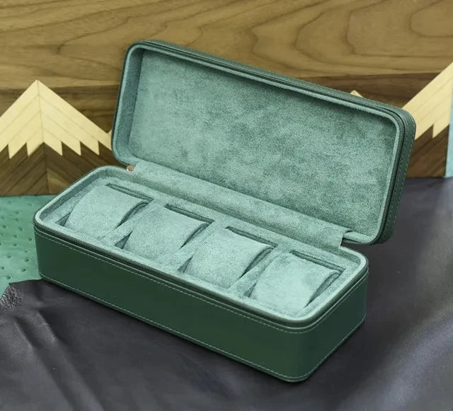 Hexo Green Leather Watch Case - WatchMatic