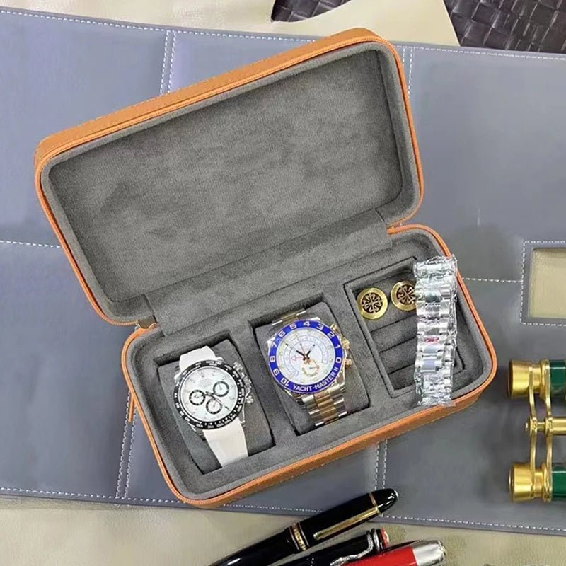 Hexo Green Leather Watch Case - WatchMatic