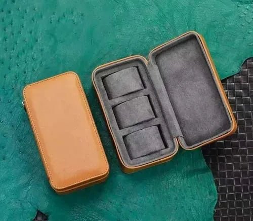 Hexo Green Leather Watch Case - WatchMatic