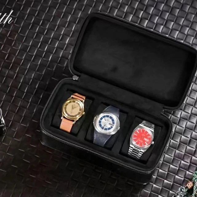 Hexo Green Leather Watch Case - WatchMatic