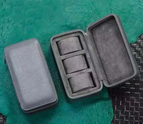 Hexo Green Leather Watch Case - WatchMatic