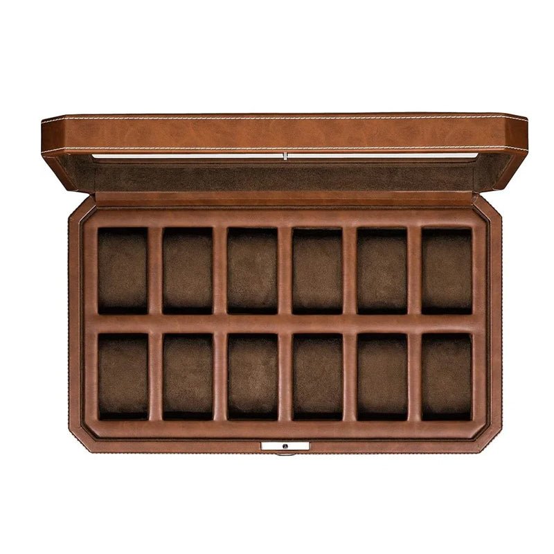 Holden Luxury Leather 12 - Watch Box - WatchMatic