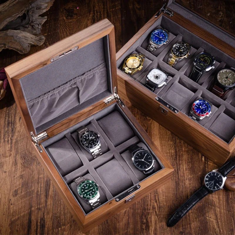 Juno Walnut Wood Watch Box - WatchMatic