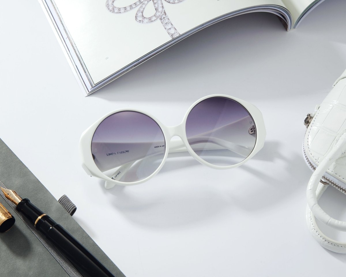 LINDA FARROW White Round Women's Sunglasses LFL714C2 - SUN - WatchMatic