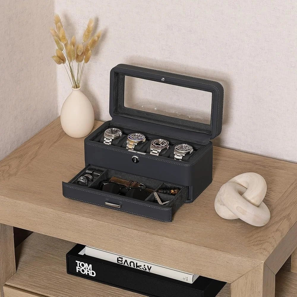 Loop Luxury Leather 4 - Watch Box - WatchMatic