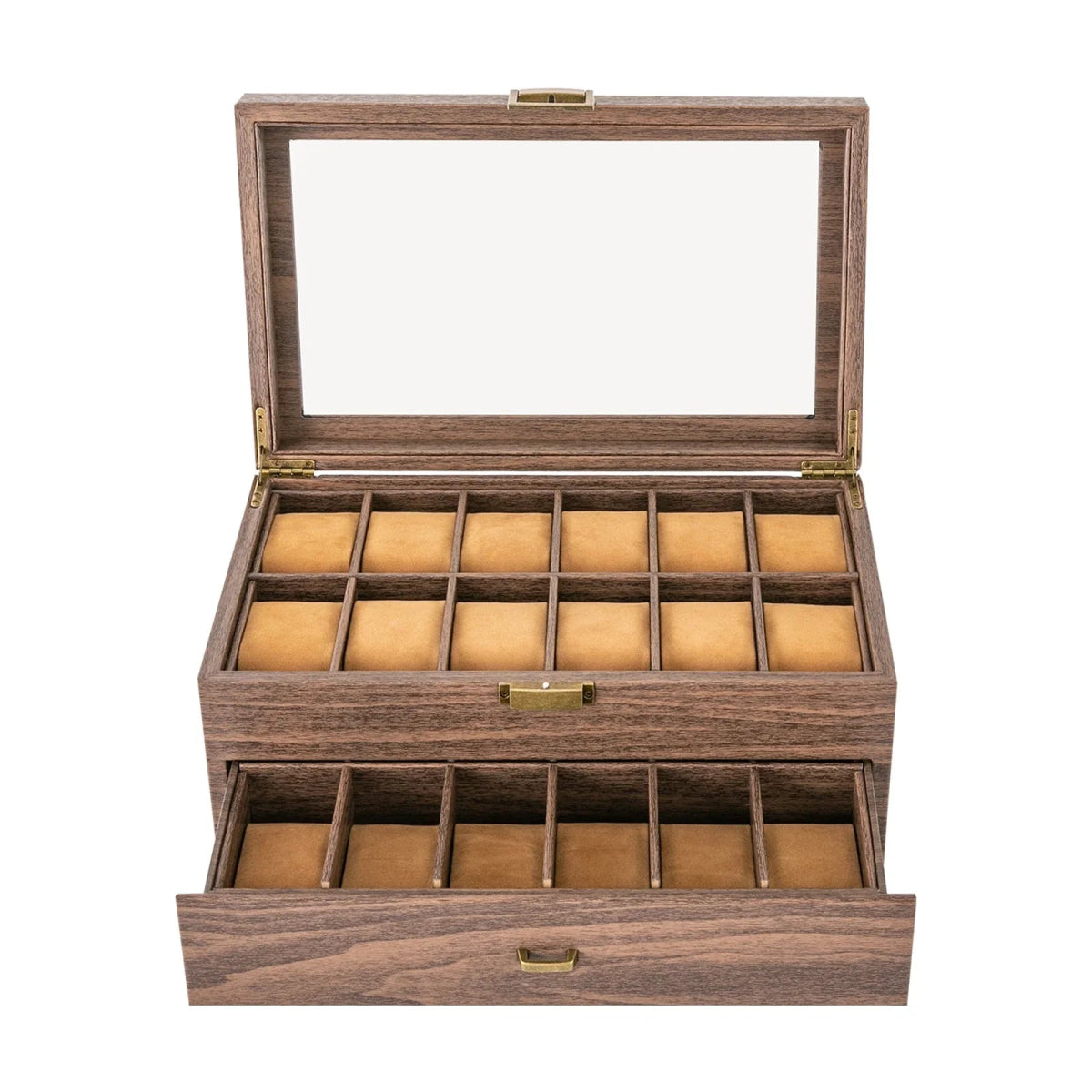 Luxor Brown 24 - Watch Box - WatchMatic
