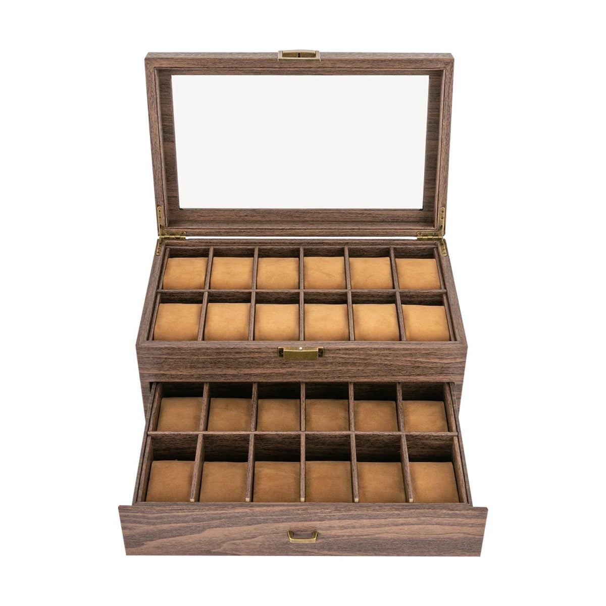 Luxor Brown 24 - Watch Box - WatchMatic