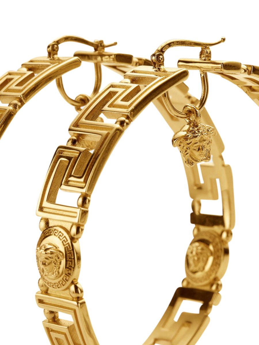 Medusa Greca Hoop Earrings - WatchMatic