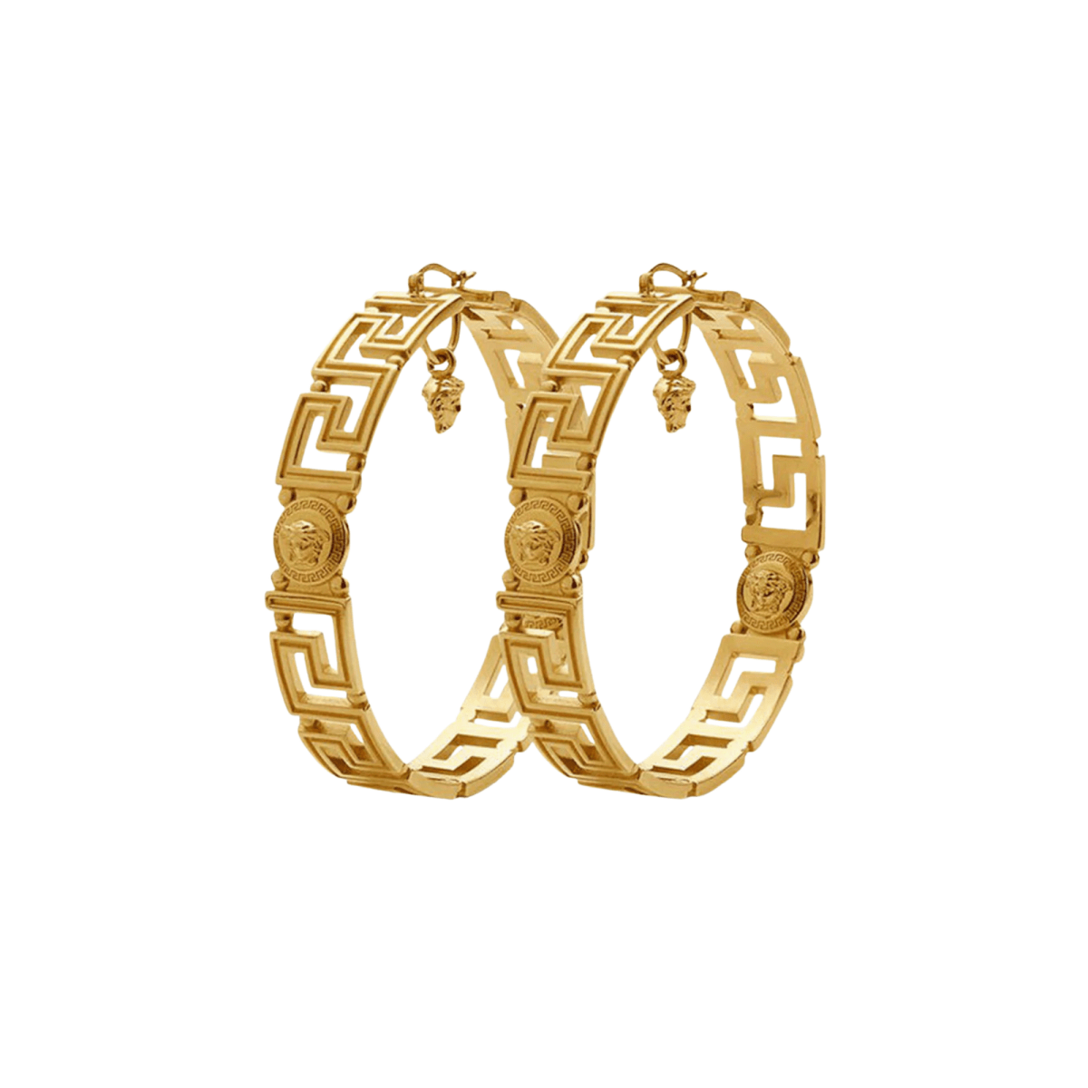 Medusa Greca Hoop Earrings - WatchMatic