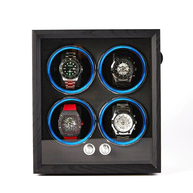 Orbis Wood Quad Watch Winder - WatchMatic