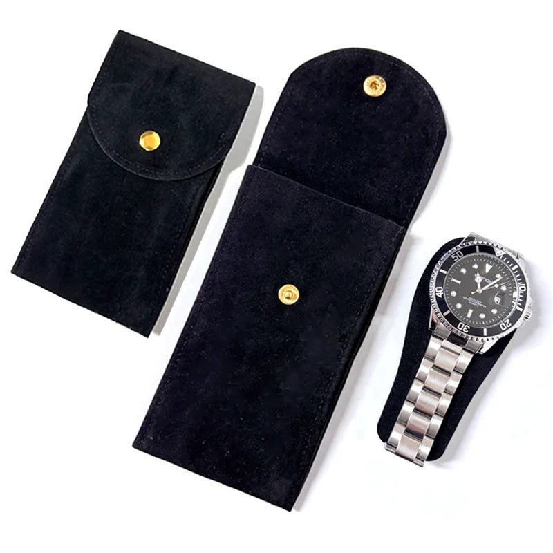 Solo Suede Leather Watch Pouch - WatchMatic