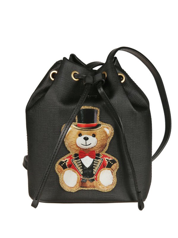 Teddy Bear Circus Leather Effect Bucket Bag - WatchMatic