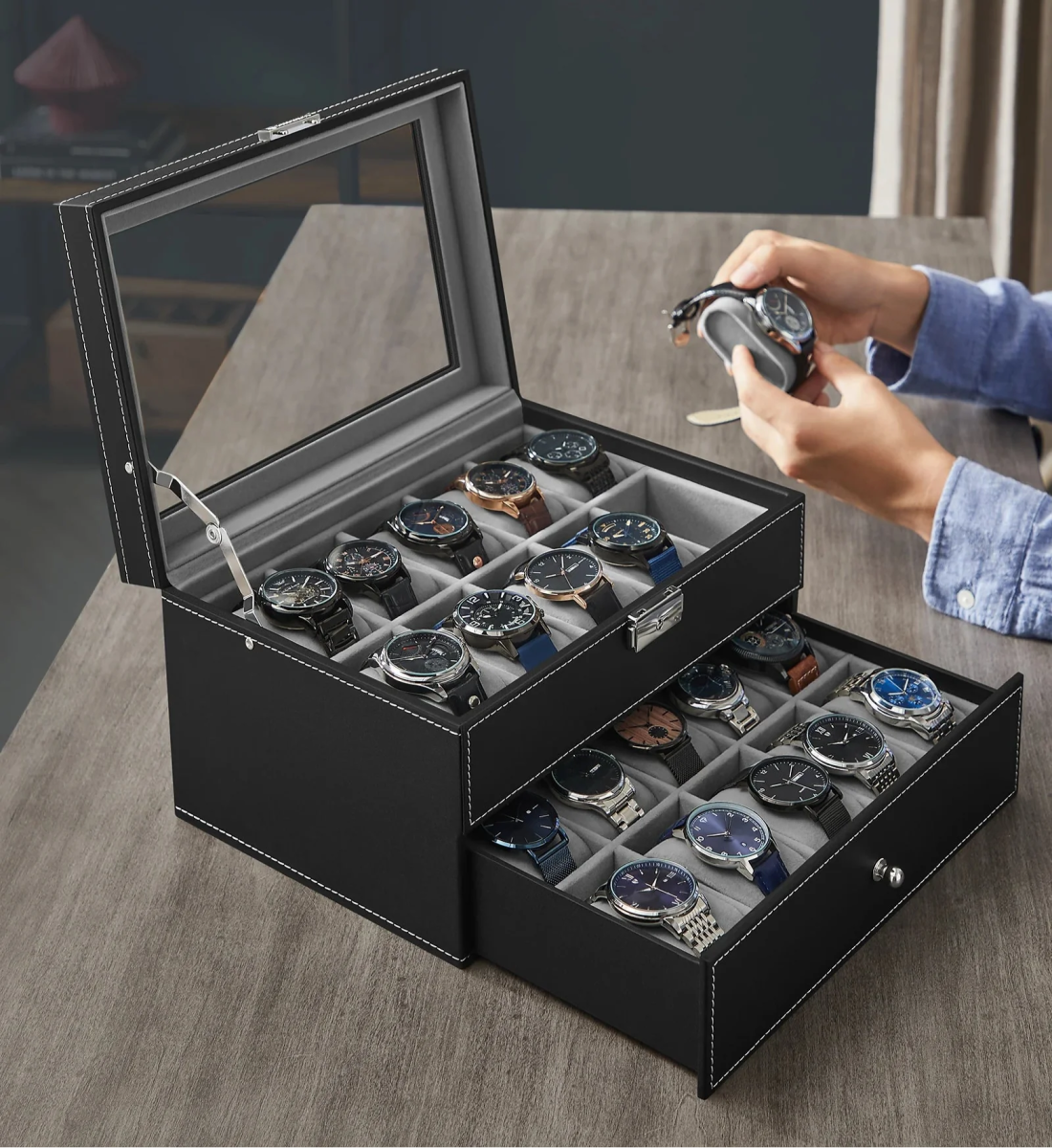 Tenoro Black 20 - Watch Box - WatchMatic