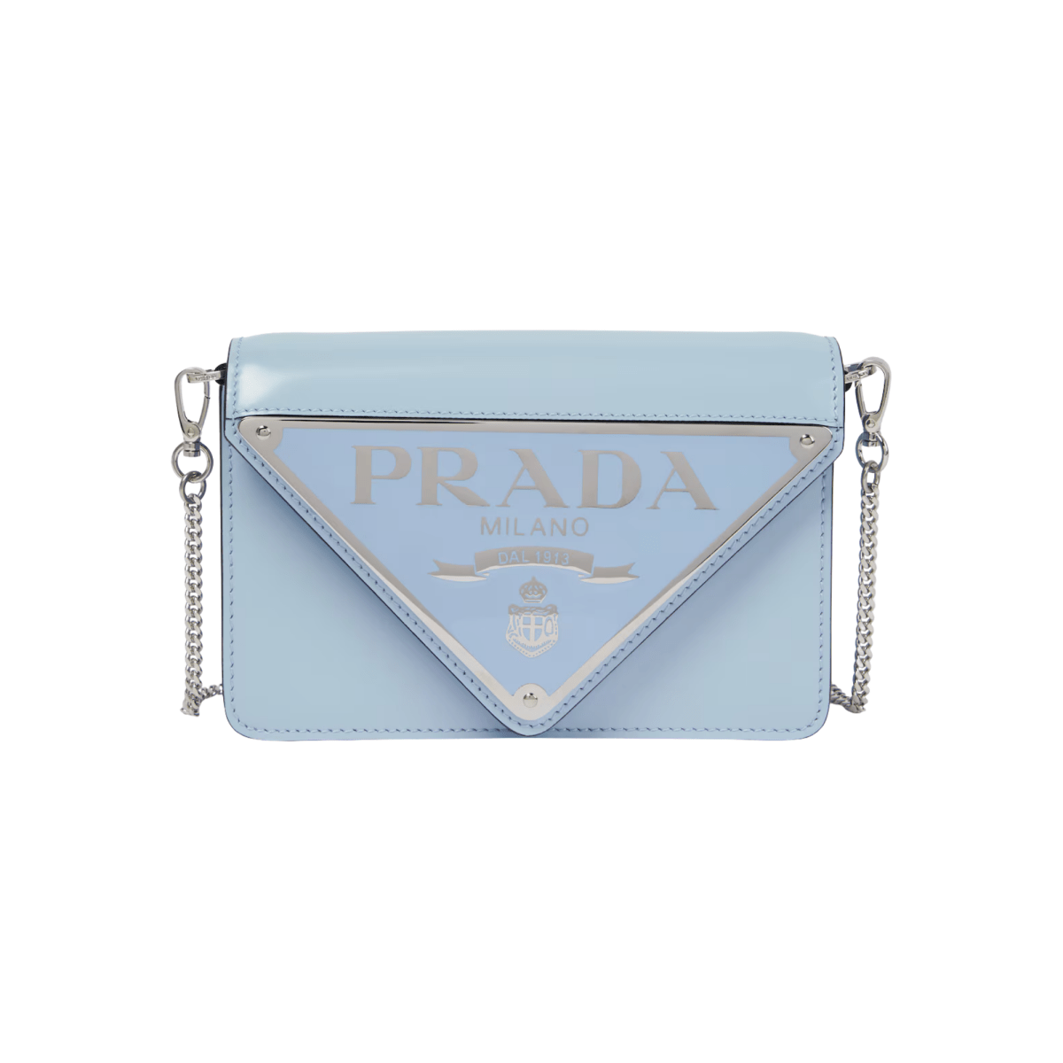 Triangle Logo Chain Shoulder Bag - WatchMatic