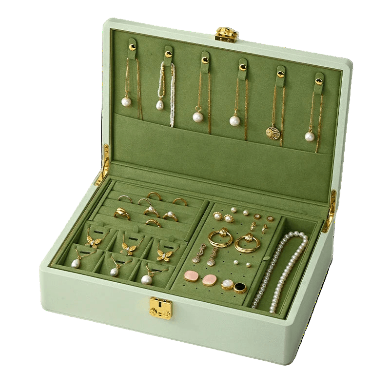 WATCHMATIC Lockable Jewelry Box 14:193Single Beige S - WatchMatic