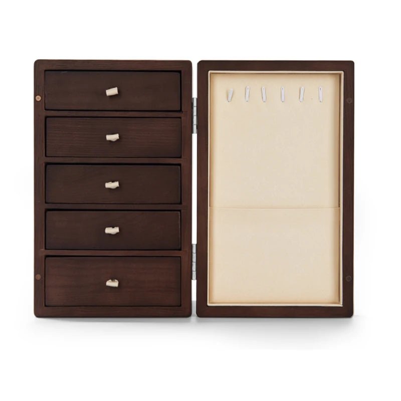 WatchMatic Solid Wood Jewelry Desktop Box 14:29Beige A - WatchMatic