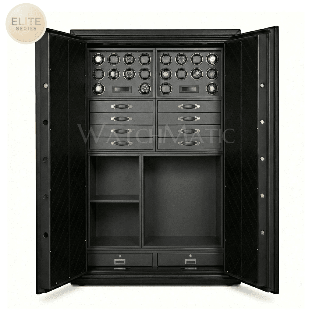 buy Sovereign™ Leather Vault – Dual Door Watch Safe Cabinet at WatchMatic with free shipping