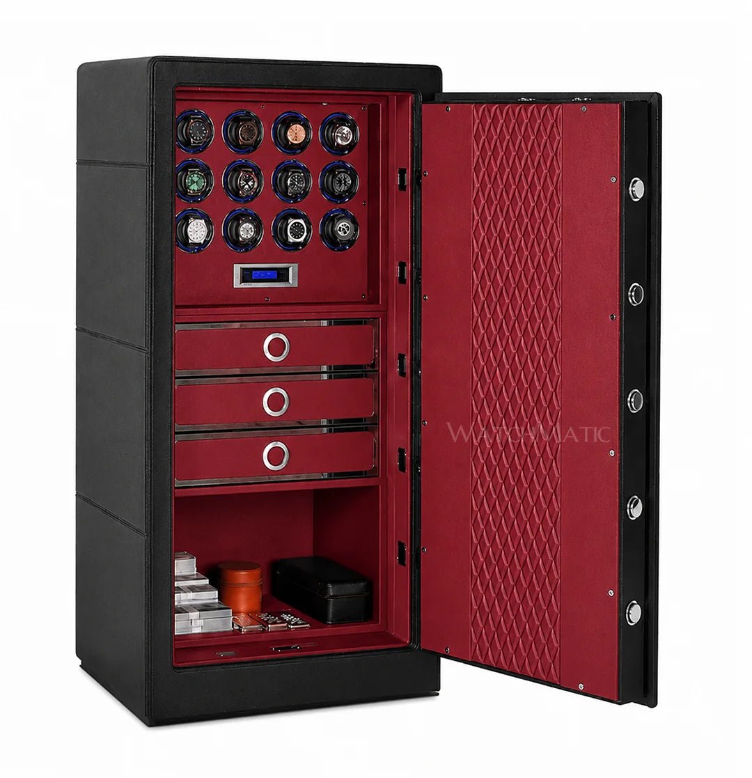 buy Titan Leather 12 Watch Winder Safe at WatchMatic with free shipping