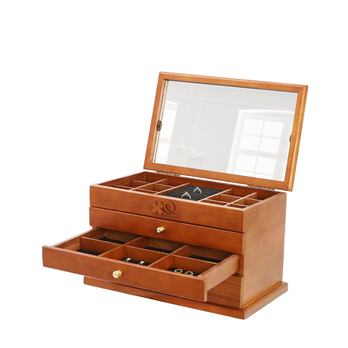 WATCHMATIC Vintage Wooden Jewelry Box 14:294 Tiers;200007763:201336106 - WatchMatic