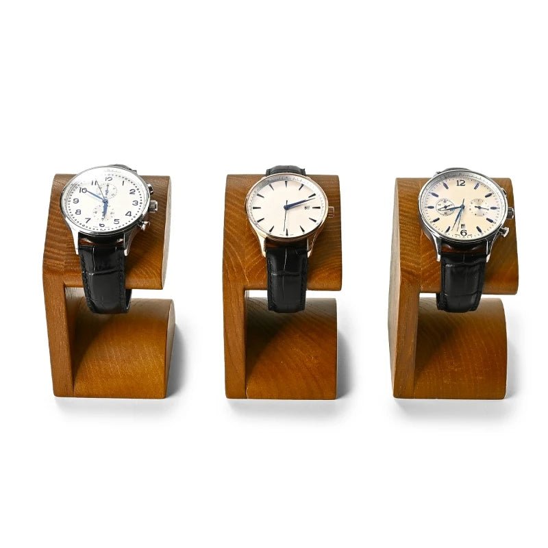 WATCHMATIC Wooden Watch Display Stand 14:29Dark Color - WatchMatic