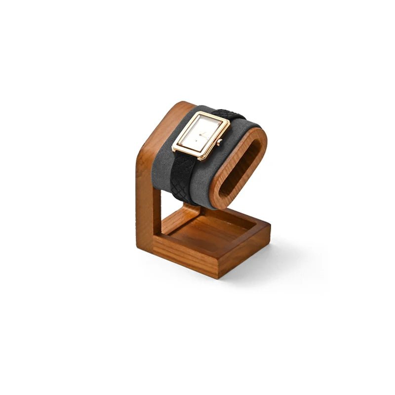 WATCHMATIC Wooden Watch Stand 14:193Grey Velvet - WatchMatic