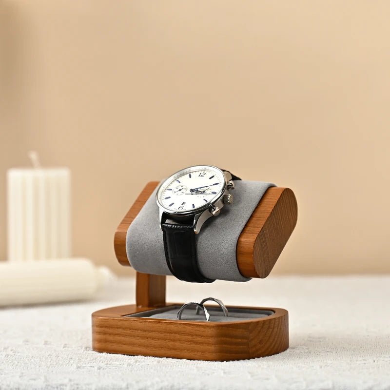 WATCHMATIC Wooden Watch Stand 14:29Double Square A - WatchMatic